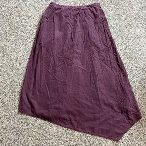 Flax Lightweight Cotton Corduroy Asymmetrical Skirt